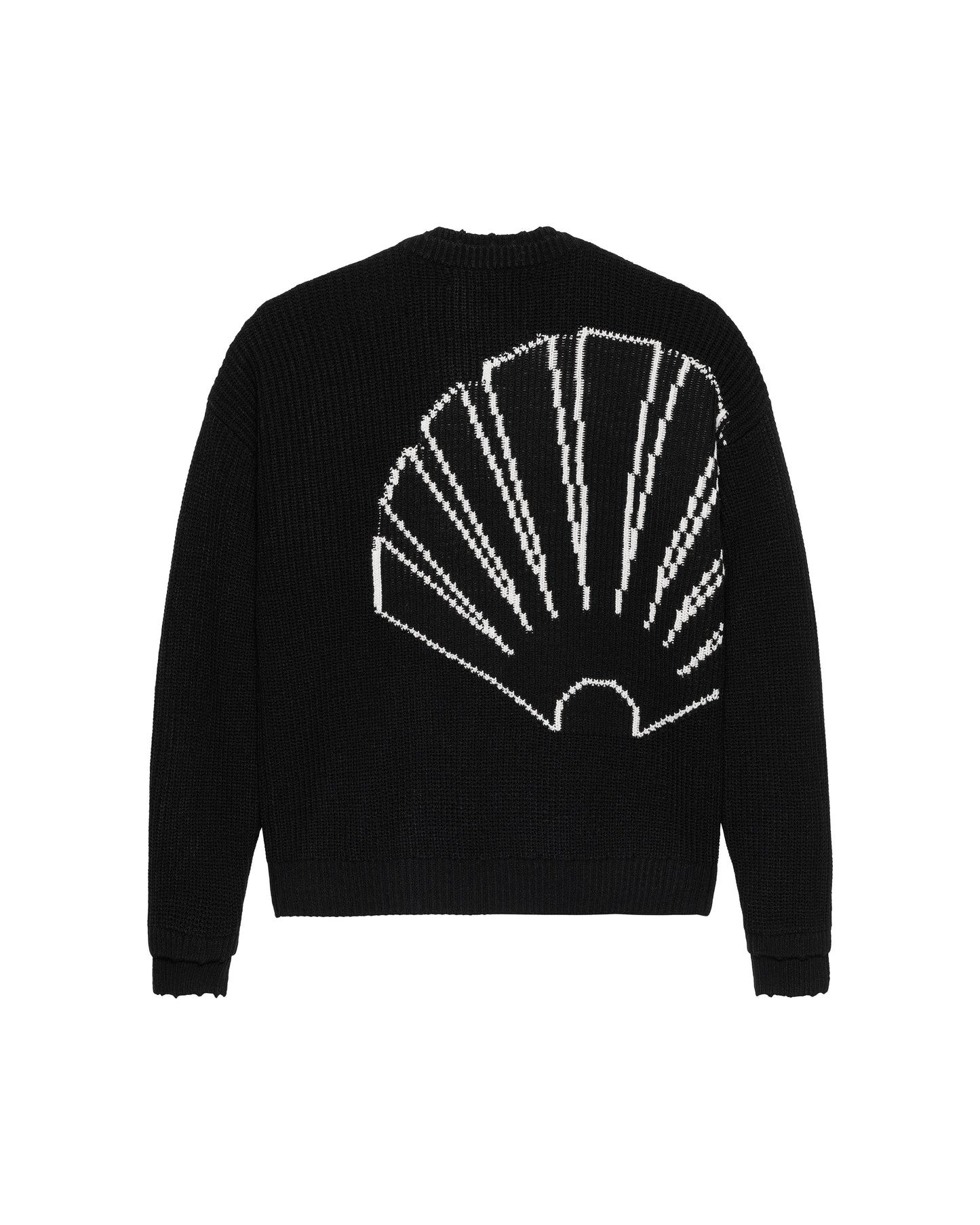 Logo Knit Raw Edge