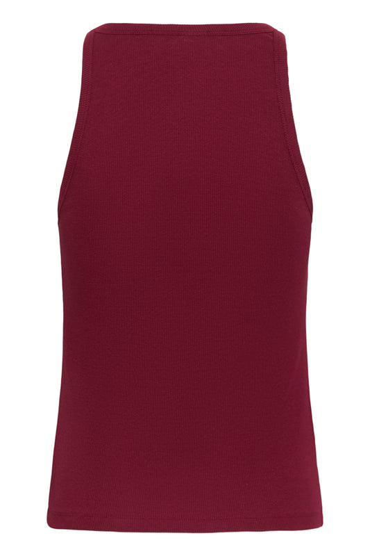 Drew Logo Tank von Gestuz – Slim Fit Tank Top in Feinripp, Rückansicht