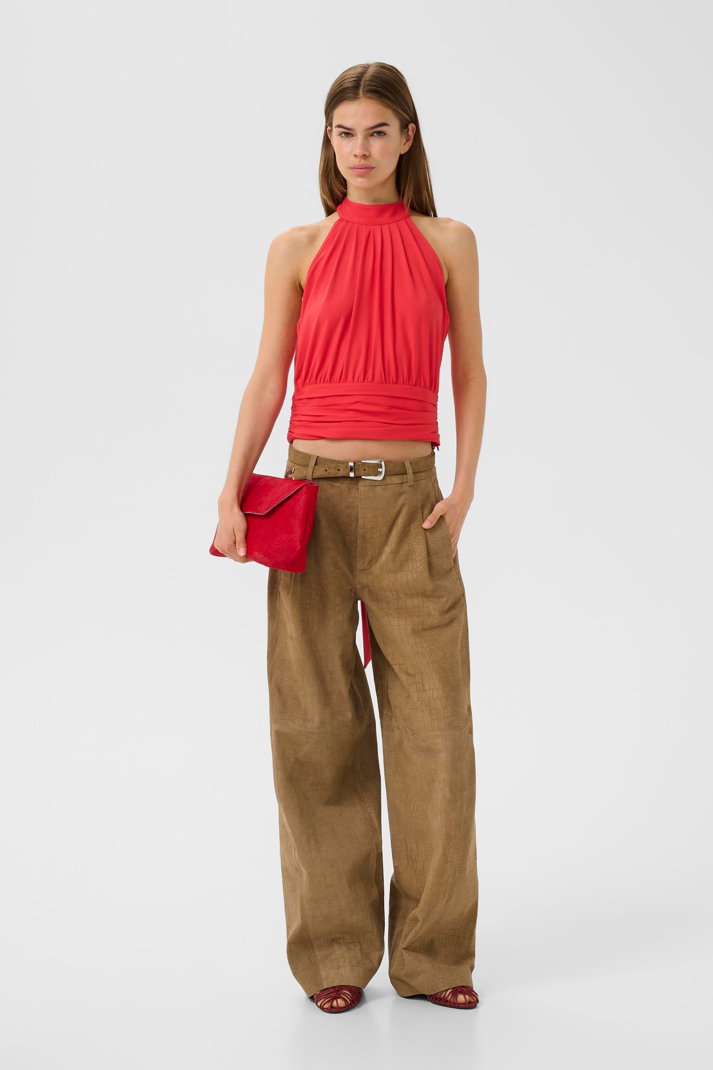 Gestuz Kadie Halterneck Top mit Drapierung