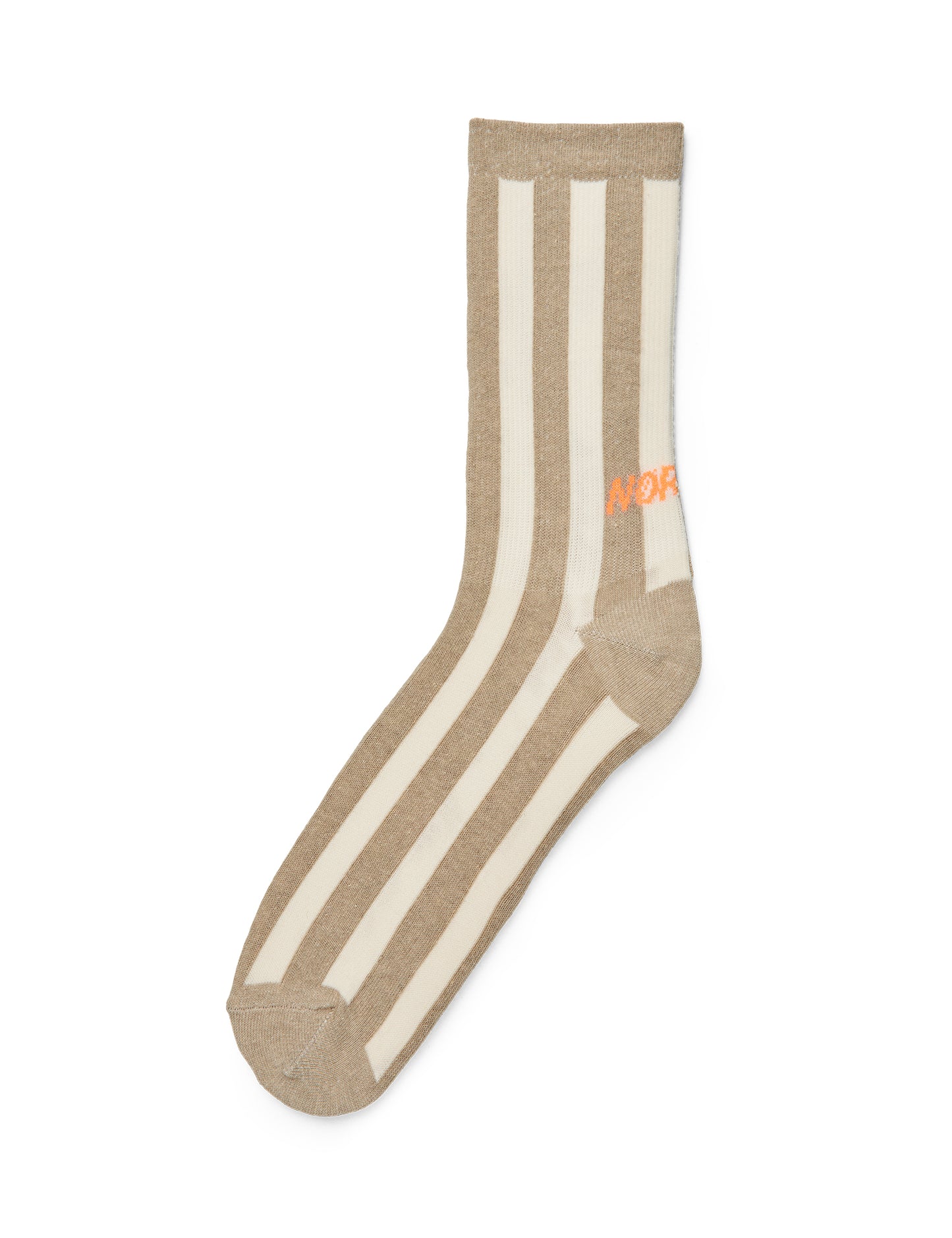 Mads Nørgaard Antonella Sock Single – Agate Grey, ausgepackt flach liegend