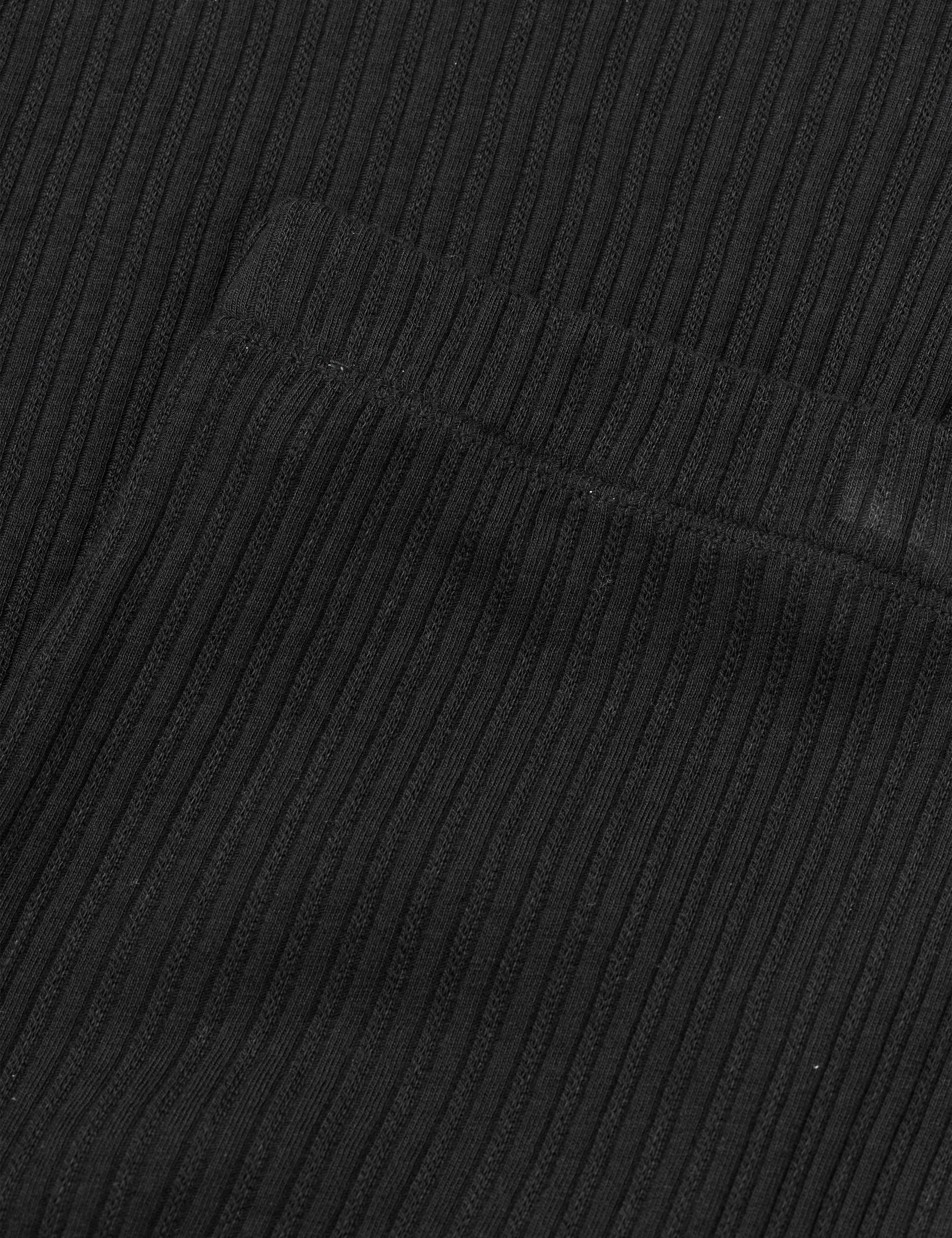 Pointella Lilly Shorts von Mads Nørgaard in Schwarz – Detailansicht Pointelle-Struktur und Rüschensaum am Abschluss