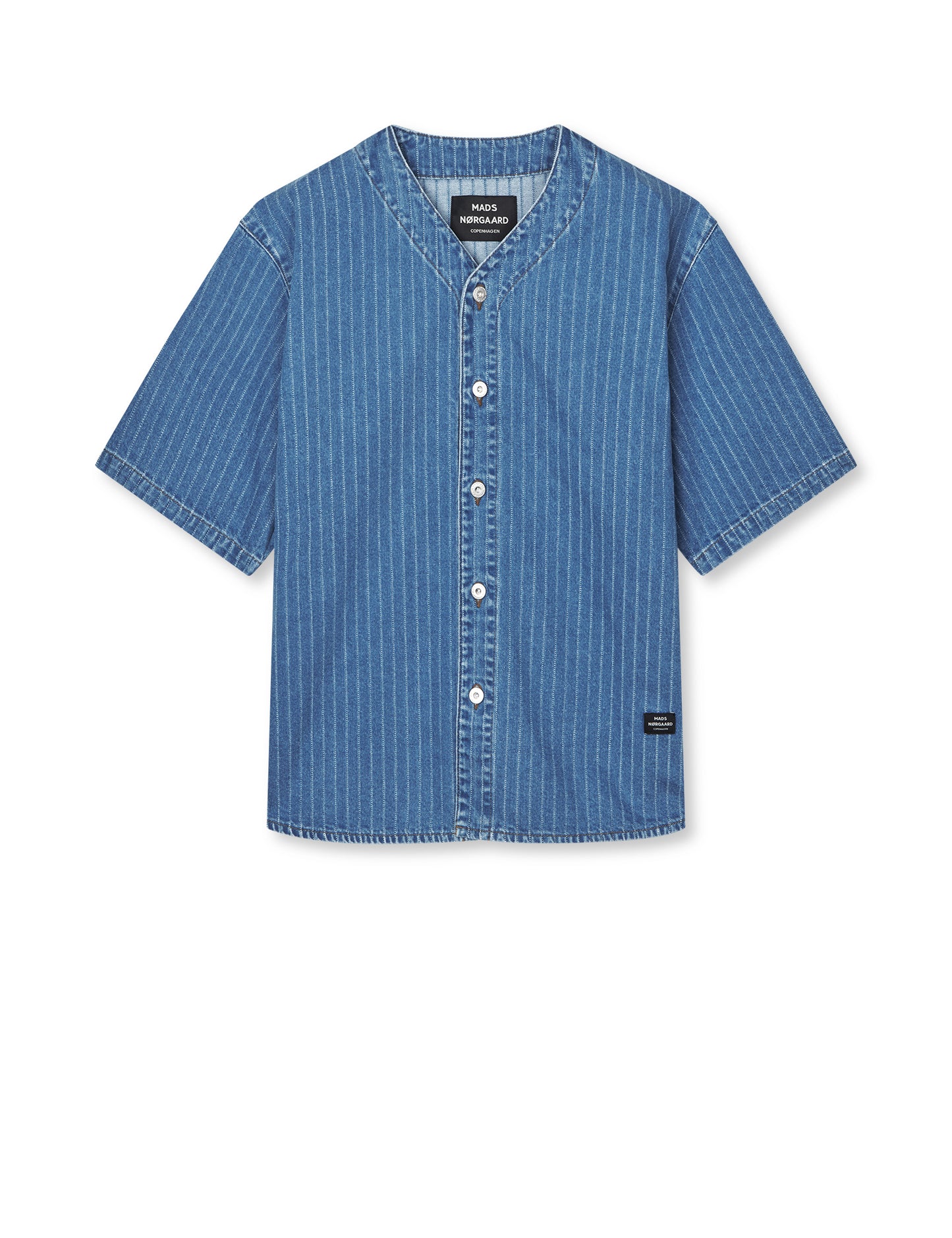 Striped Denim Paradise Shirt von Mads Nørgaard – Frontansicht
