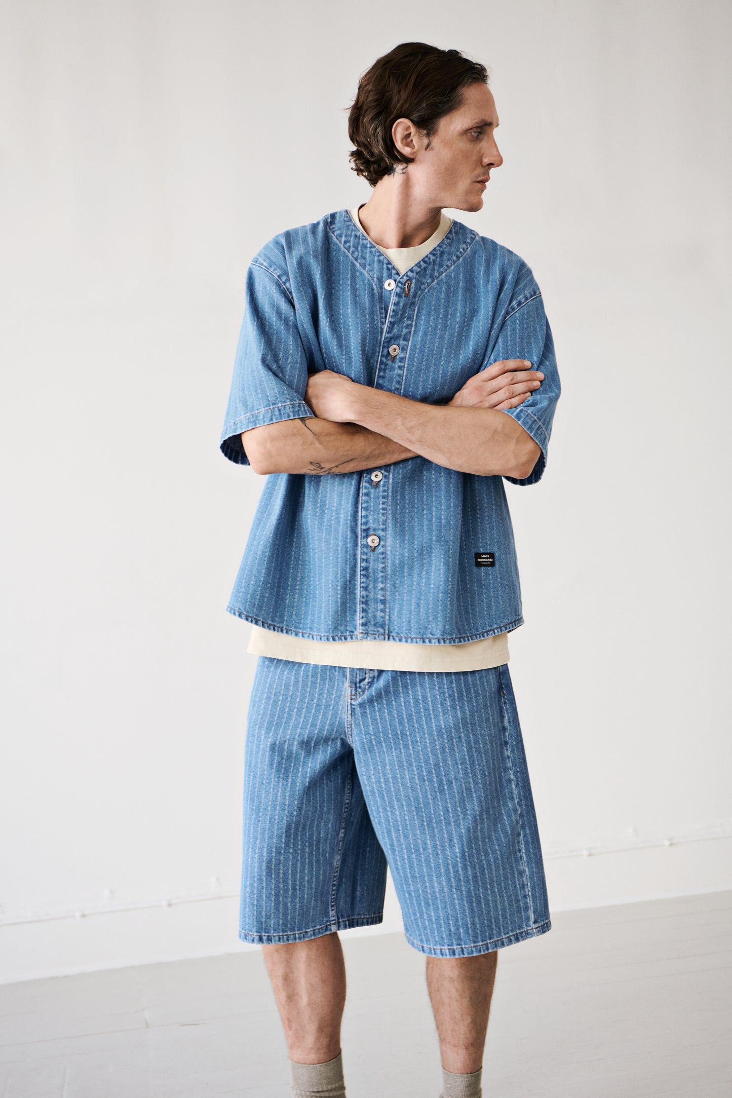 Striped Denim Hannes Shorts