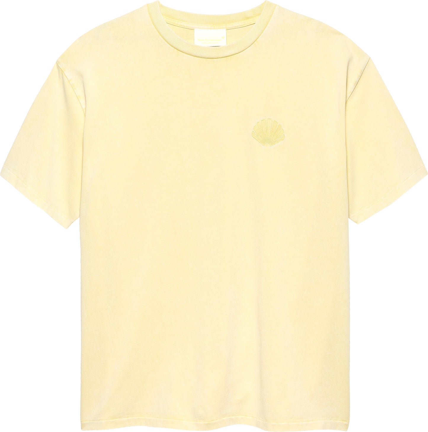 New Amsterdam Surf Association Chop Tee aus 250 GSM Heavy Jersey in Butter Yellow mit tonal gesticktem Logo