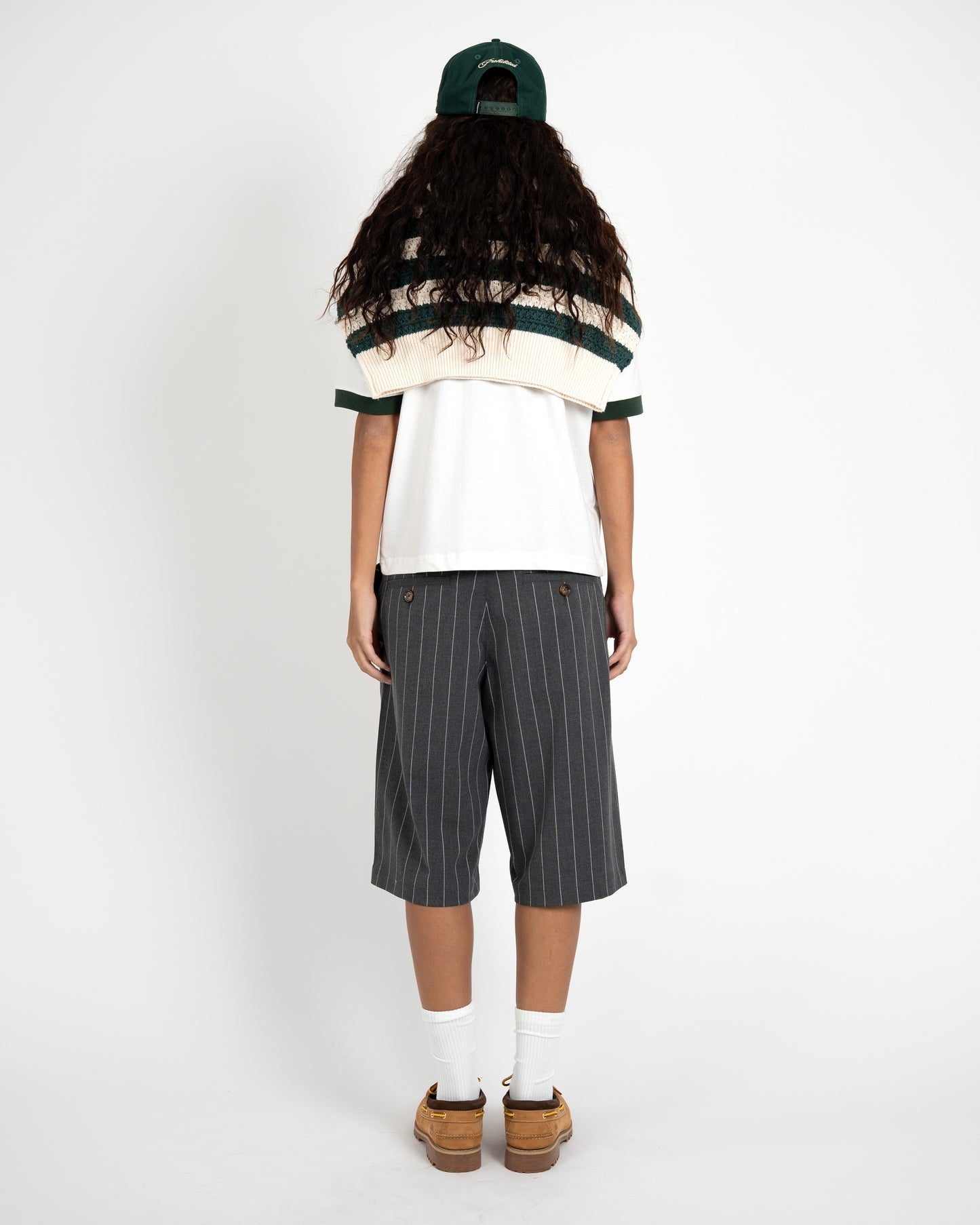 Prohibited Newport Pleated Shorts Dark Grey – Damen Rückenansicht
