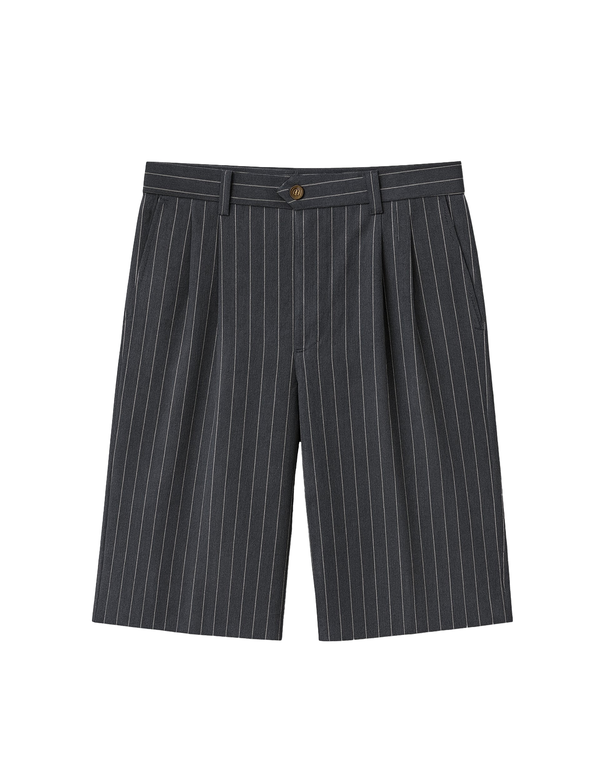 Prohibited Newport Pleated Shorts Dark Grey – Produktansicht Freisteller
