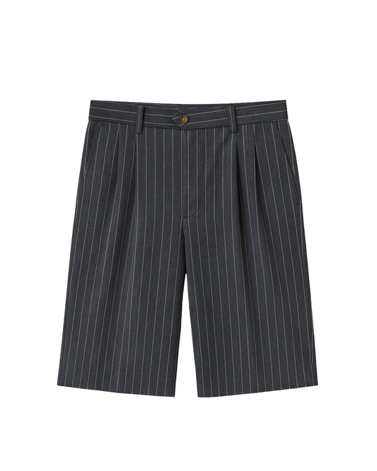 Prohibited Newport Pleated Shorts Dark Grey – Produktansicht Freisteller
