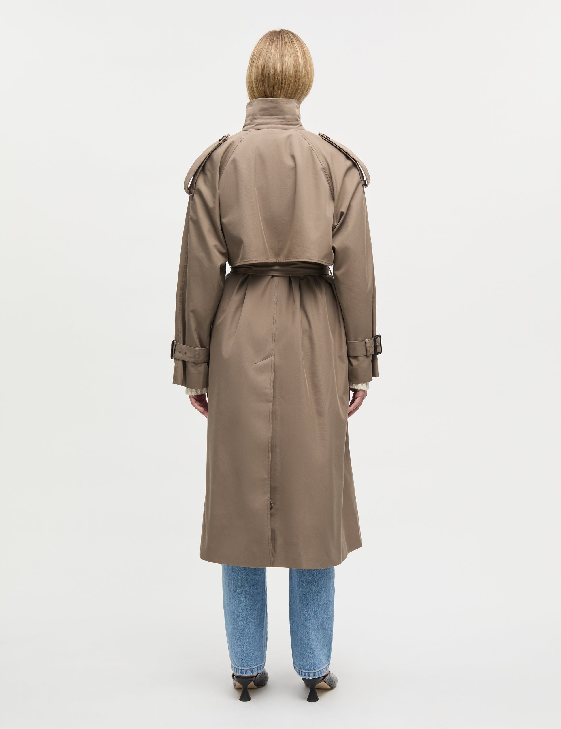 Hintere Ansicht Mads Nørgaard Cotton Pol Benley Trench Coat