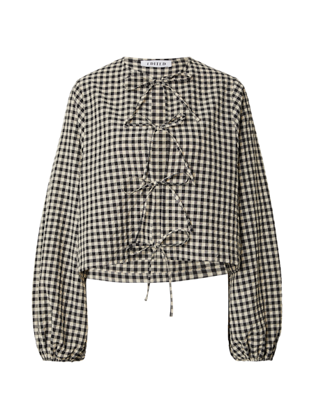 Edited Lisanne Blouse kariert mit Schnürdetails