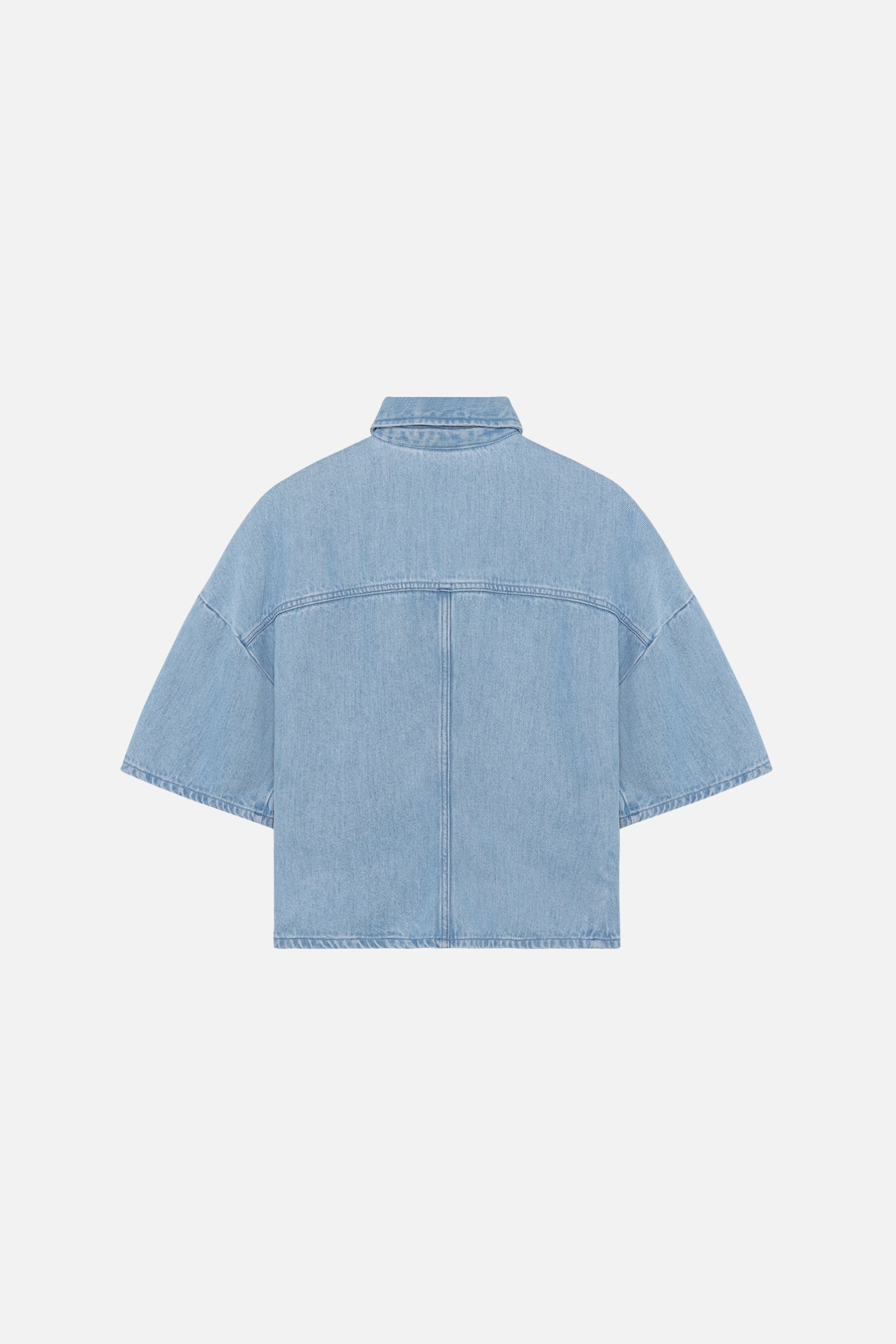 Hintere Ansicht Kurzarm Denim Shirt Kali von Won Hundred