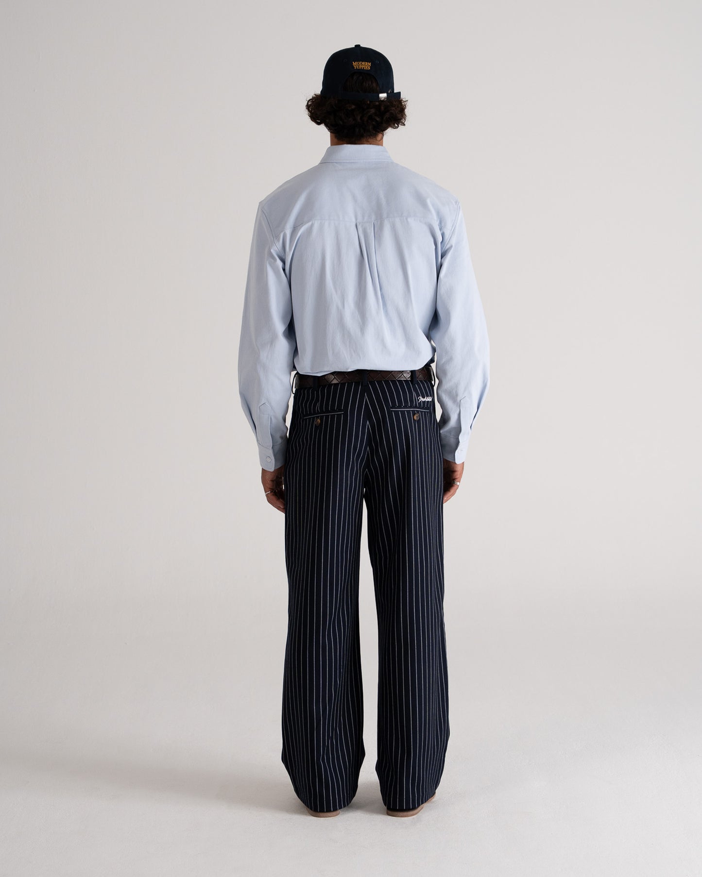 Pinstripe Pleated Pants